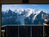 Massif du Mont Blanc<br/>vue par télécabine du Brévent